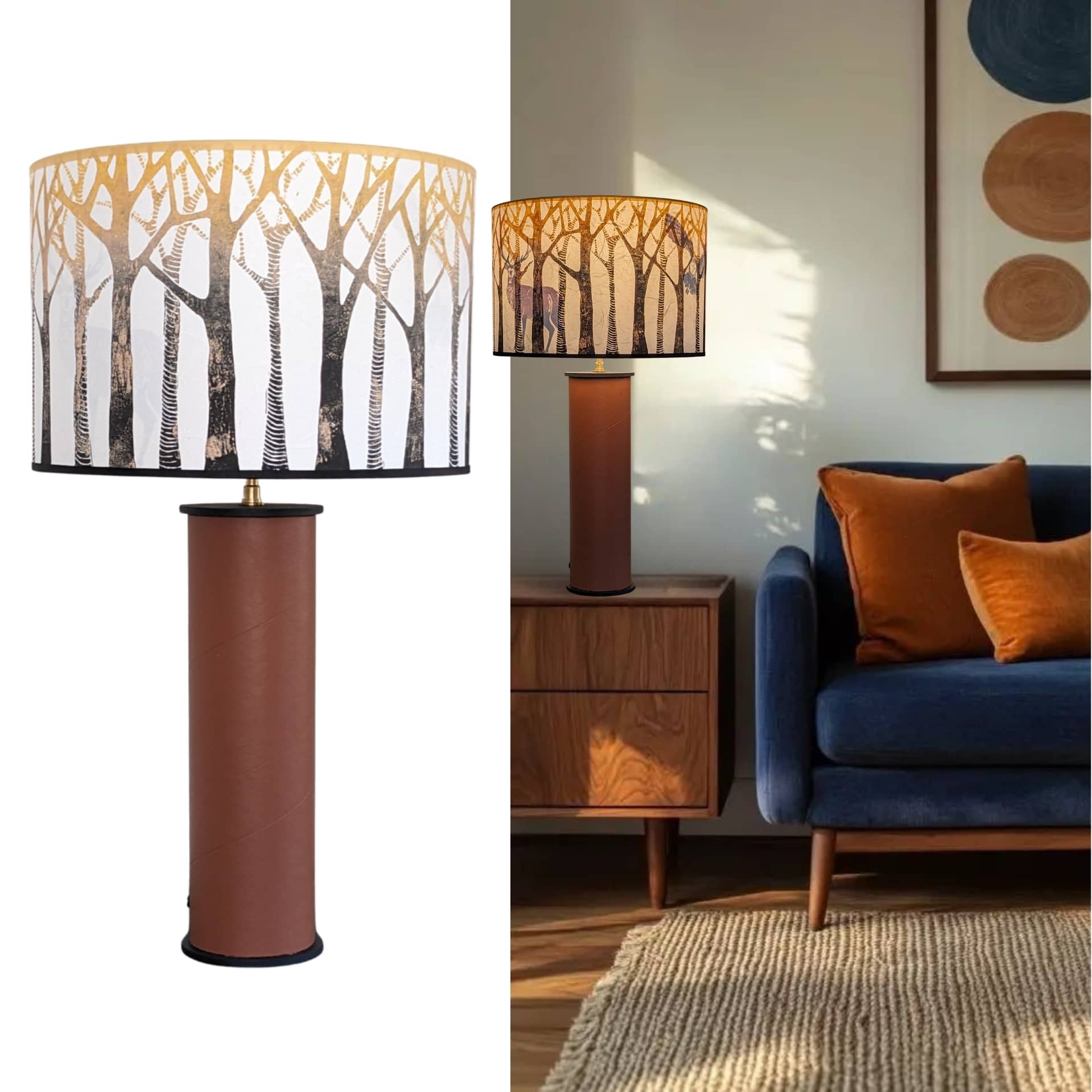 Abat Jour Collection Forets 001A FLEDERMAUS Luminaires Artisanaux Lampe De Createur Modele Shigeru Sceno