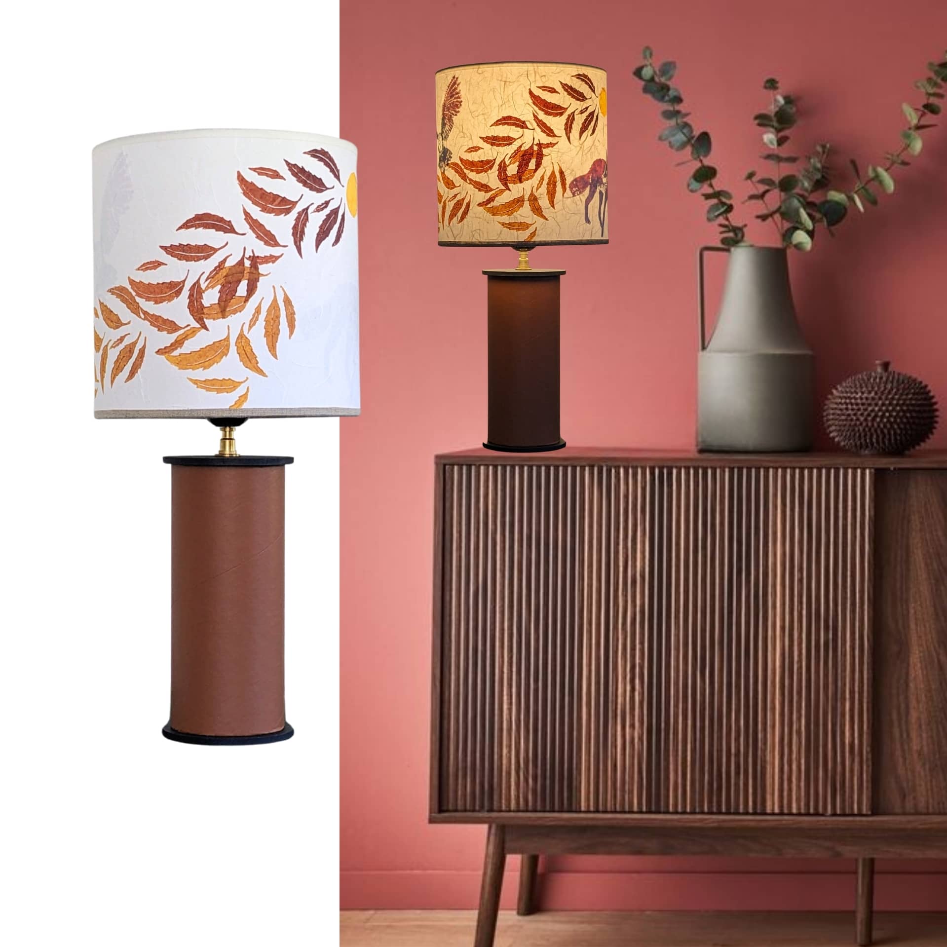 Abat Jour Collection Forets 002A FLEDERMAUS Luminaires Artisanaux Lampe De Createur Modele Shigeru Sceno