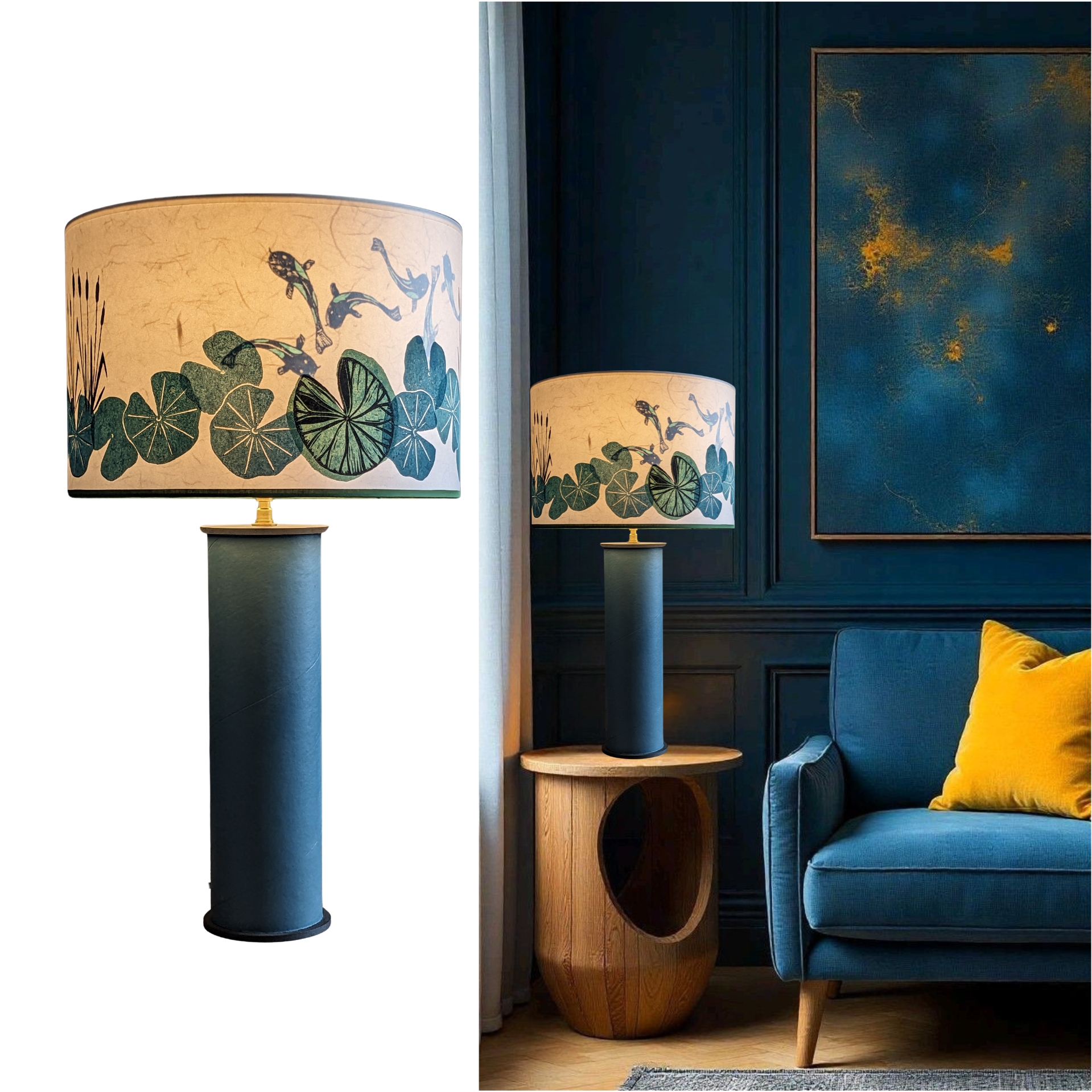 Abat Jour Collection Nenuphars 002A FLEDERMAUS Luminaires Artisanaux Lampe De Createur Modele Shigeru Sceno