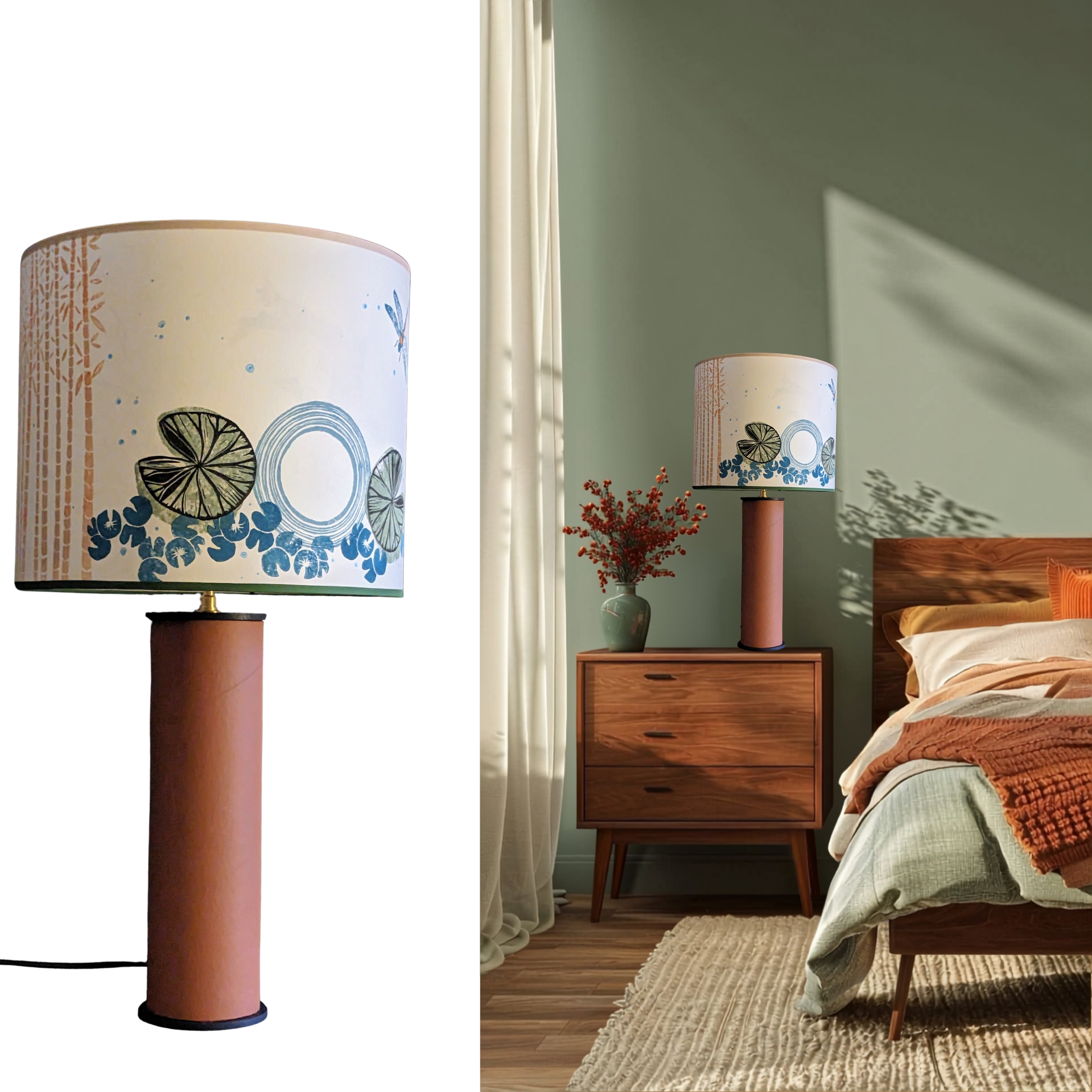 Abat Jour Collection Nenuphars 003A FLEDERMAUS Luminaires Artisanaux Lampe De Createur Modele Shigeru Sceno