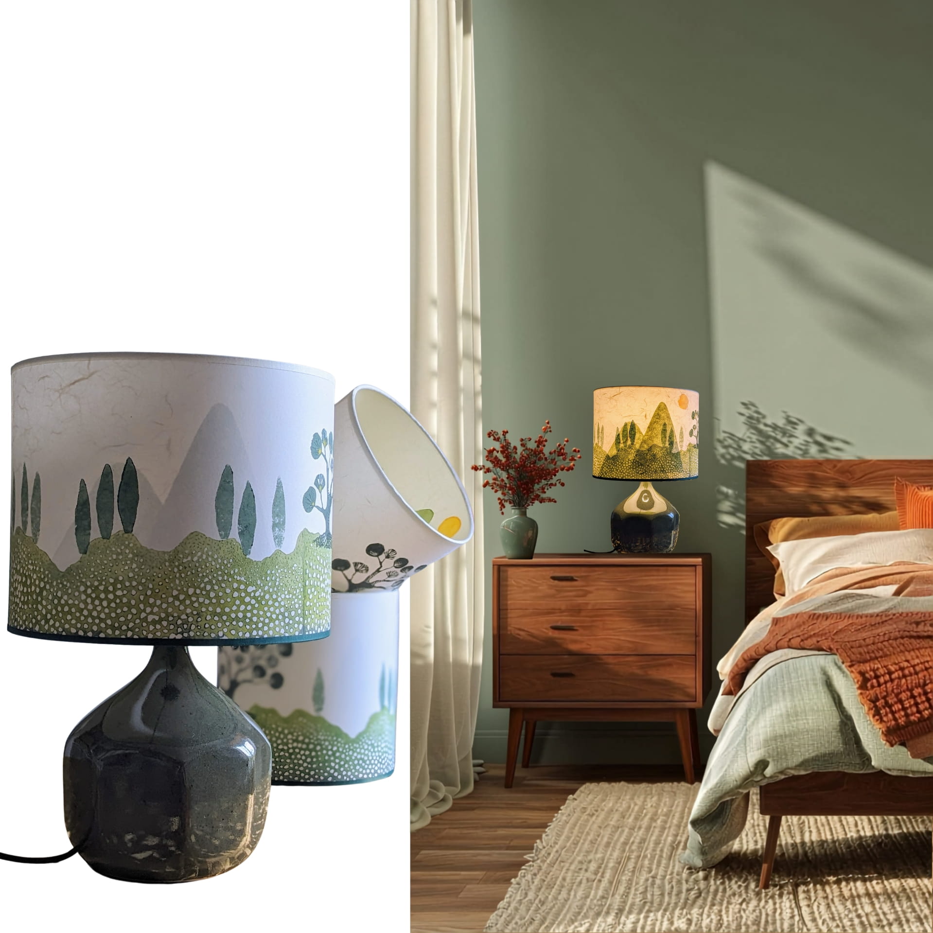 Abat Jour Collection Voyage 002A FLEDERMAUS Luminaires Artisanaux Lampe De Createur Sceno
