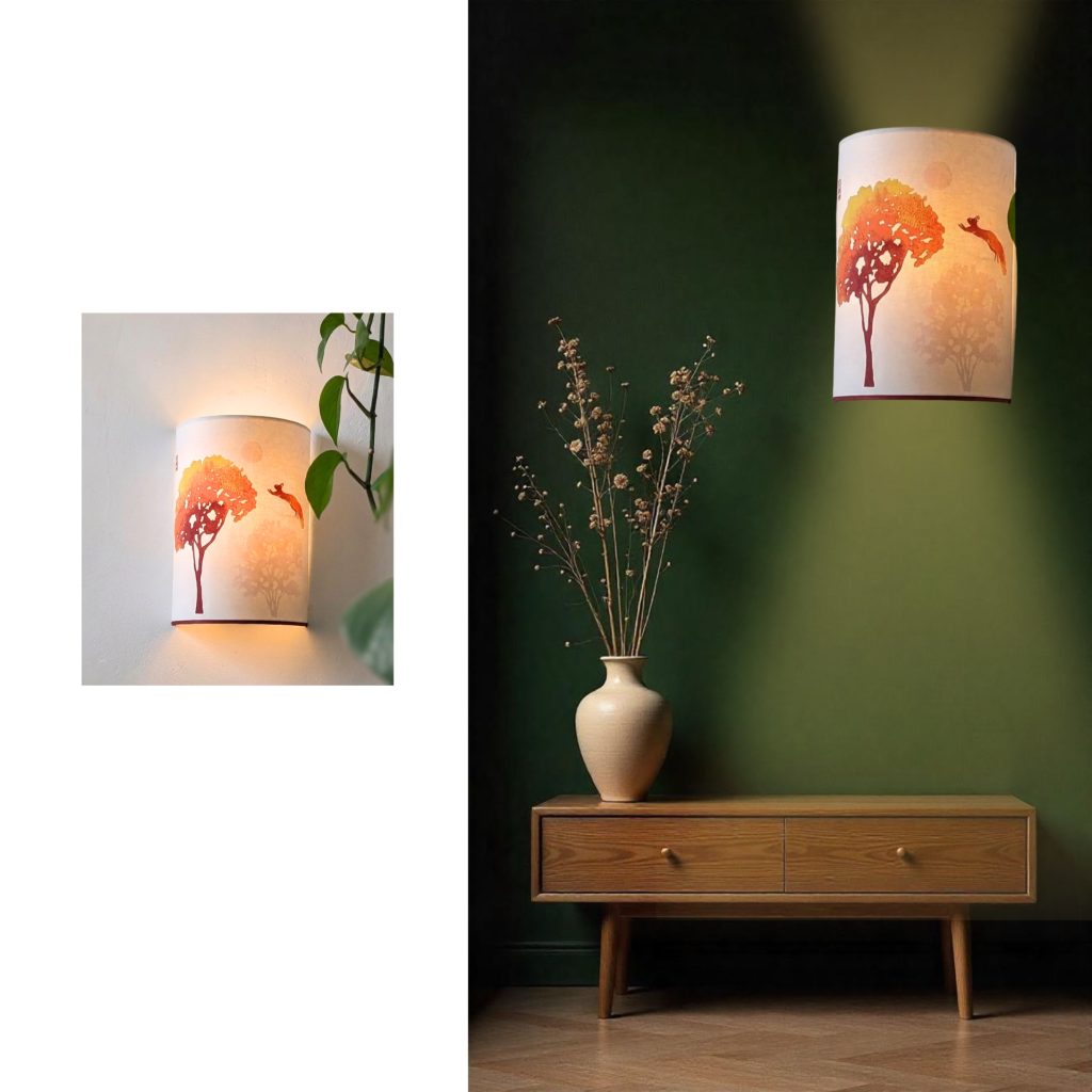 Applique Collection Forets 001A FLEDERMAUS Luminaire Artisanal Applique Murale Sceno