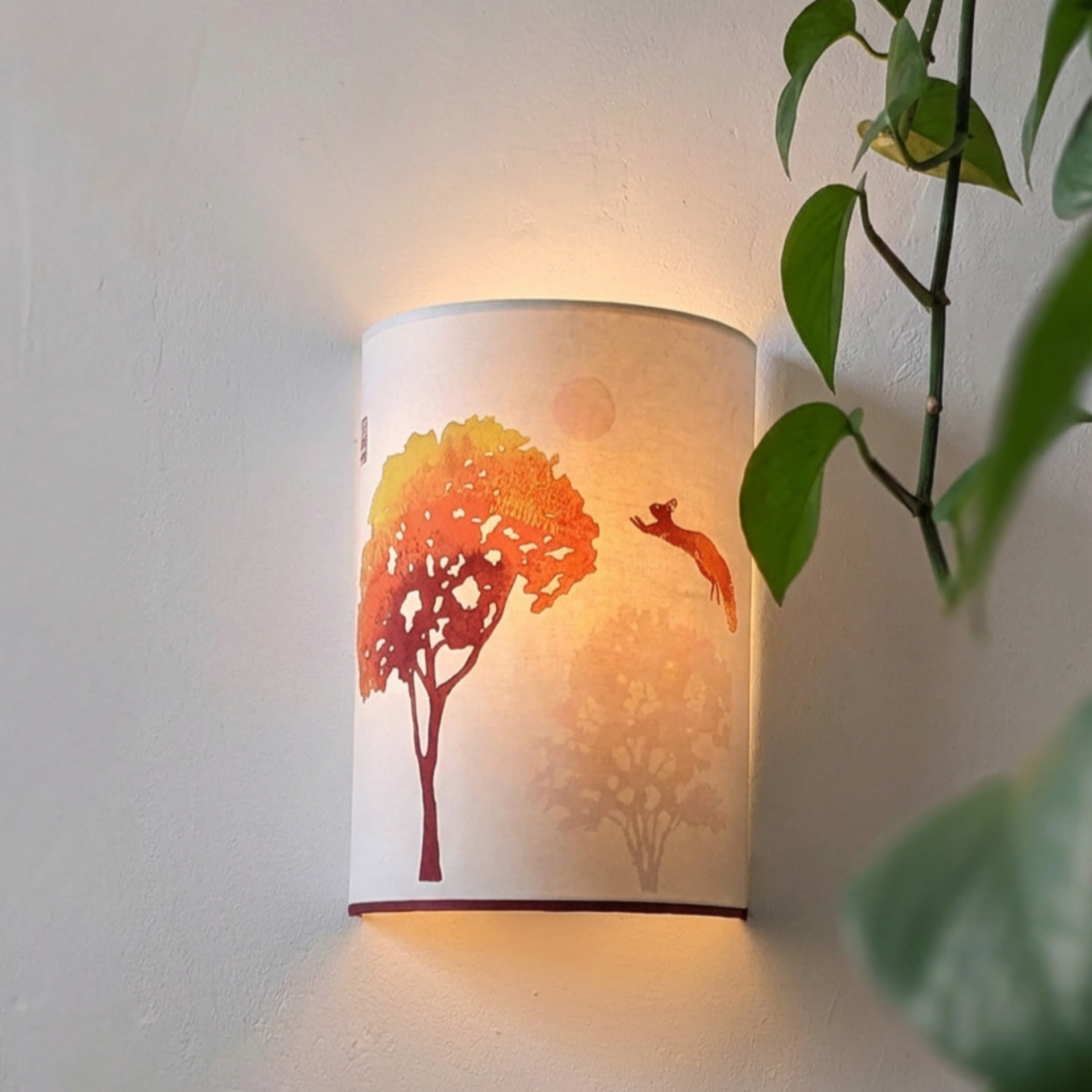 Applique Collection Forets 001C FLEDERMAUS Luminaire Artisanal Applique Murale Allume