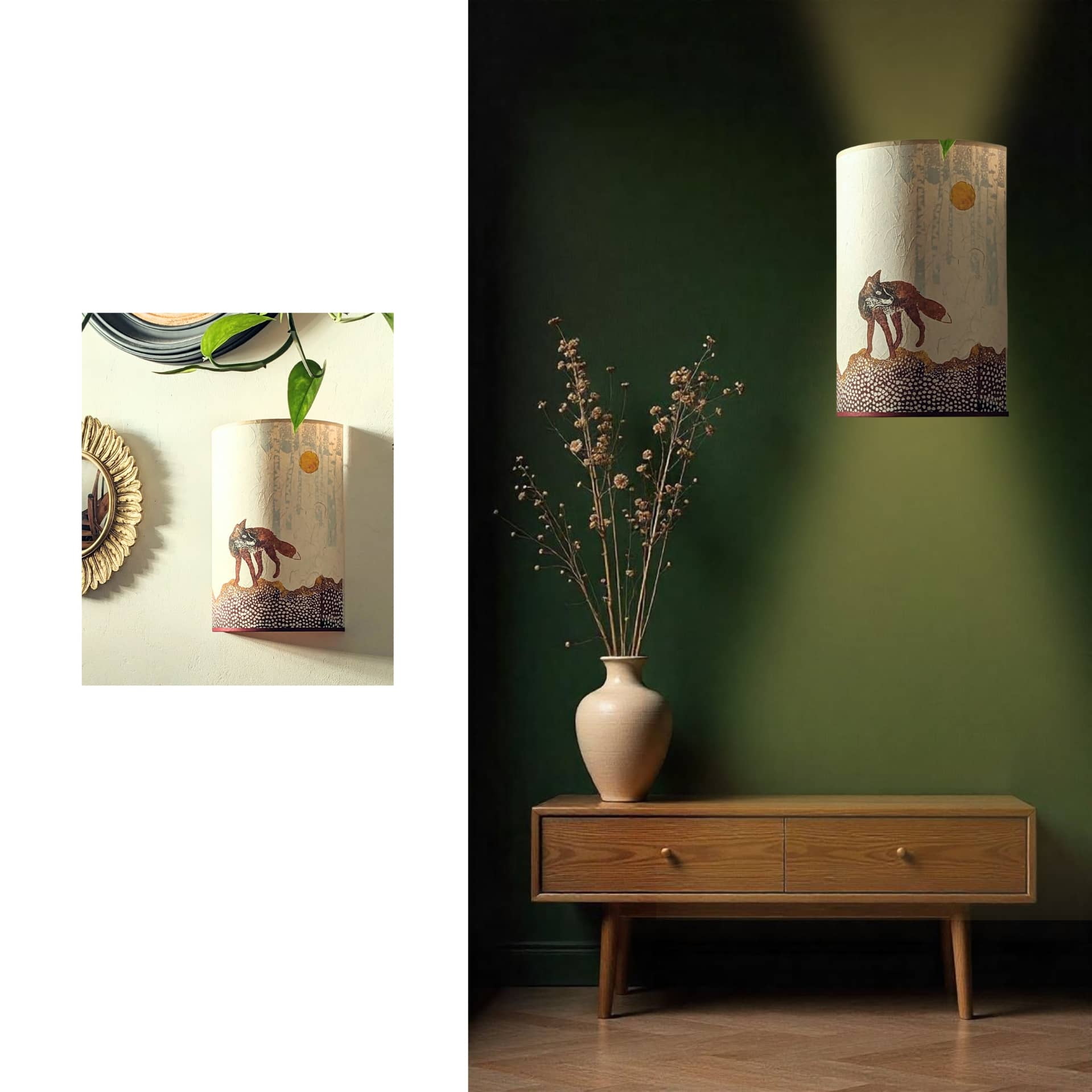 Applique Collection Forets 002A FLEDERMAUS Luminaire Artisanal Applique Murale Sceno