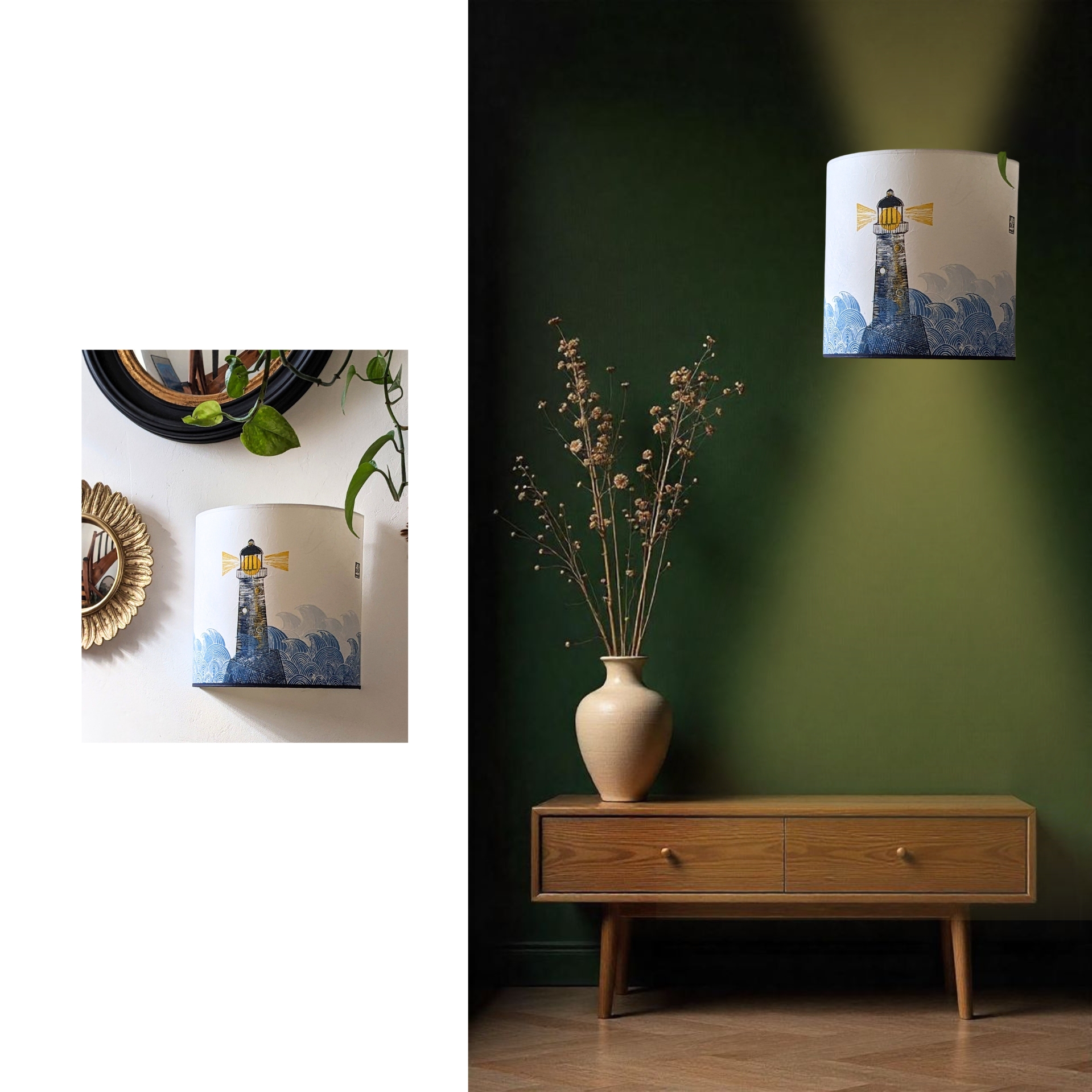 Applique Collection Ocean 001A FLEDERMAUS Luminaire Artisanal Applique Murale Sceno