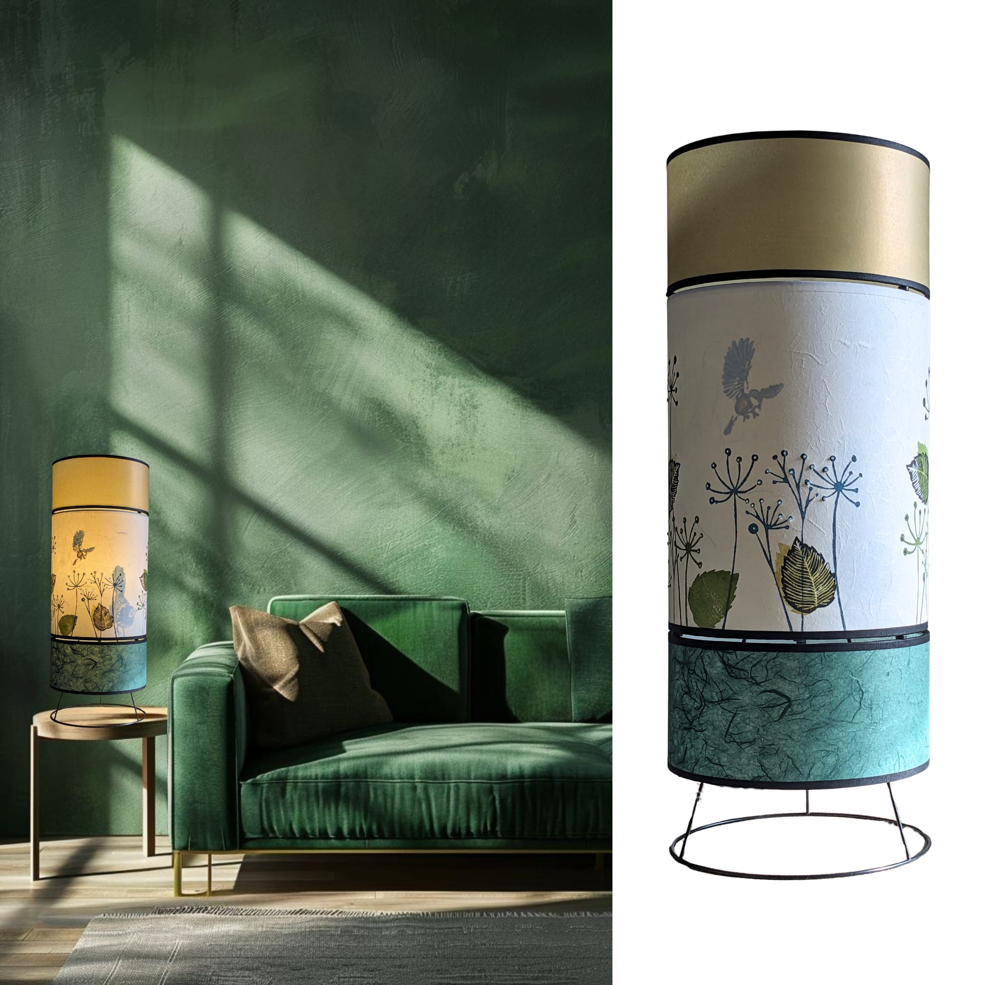 Lampe Kami Collection Forets 002A FLEDERMAUS Luminaires Artisanaux Lampe De Createur Sceno 1