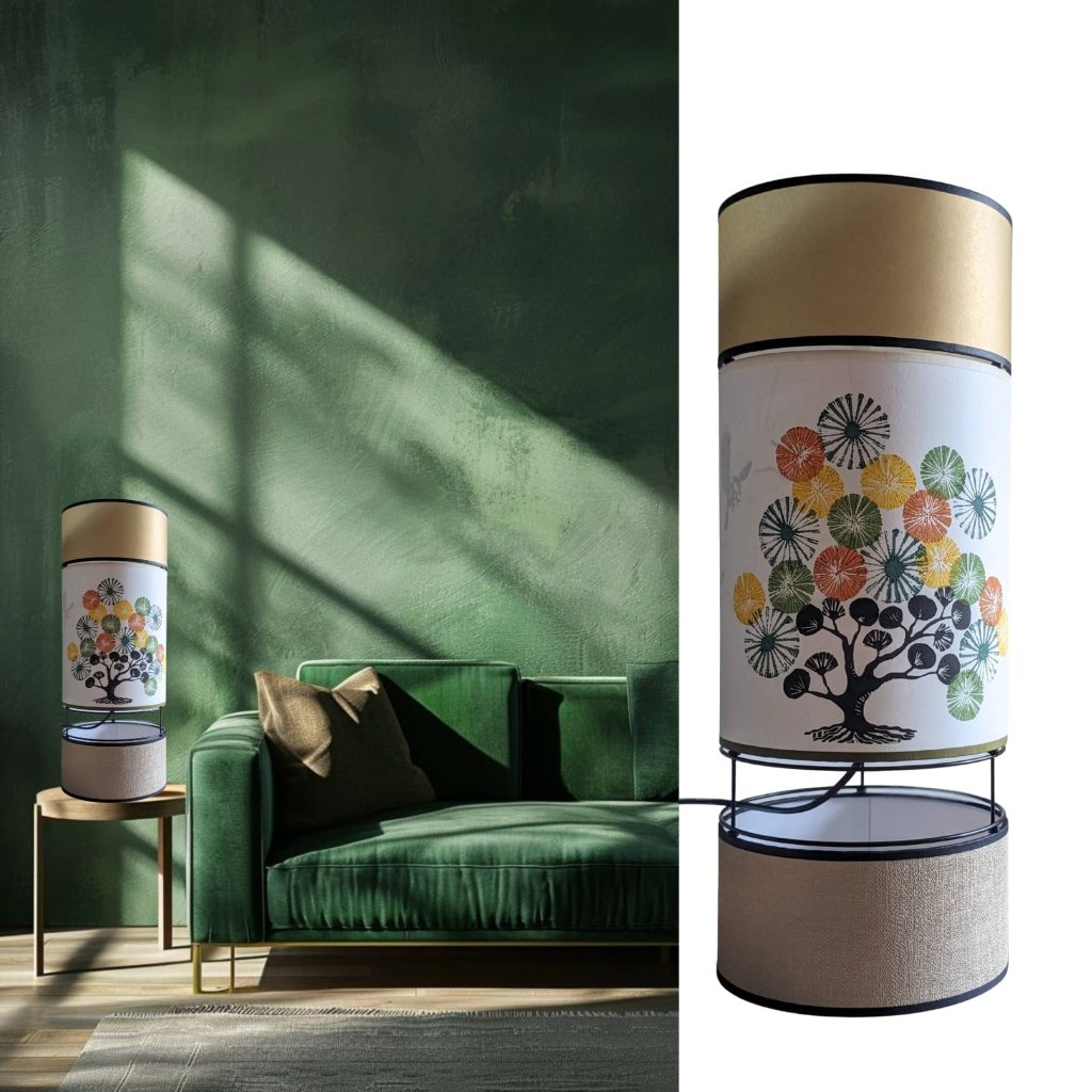 Lampe Kami Collection Forets 004A FLEDERMAUS Luminaires Artisanaux Lampe De Createur Sceno