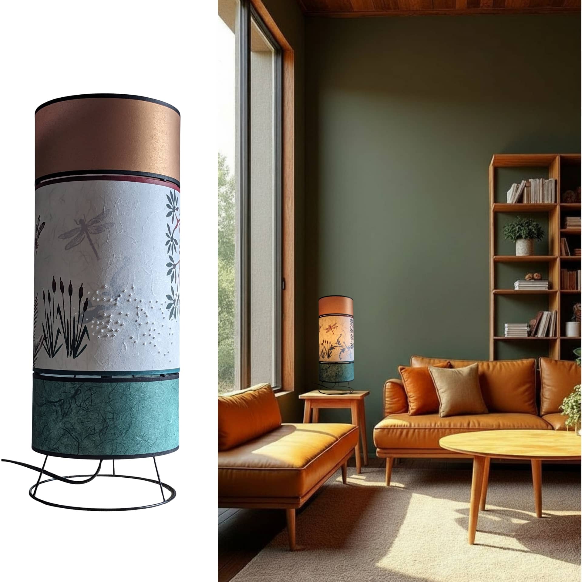 Lampe Kami Collection Nenuphars 001A FLEDERMAUS Luminaires Artisanaux Lampe De Createur Sceno