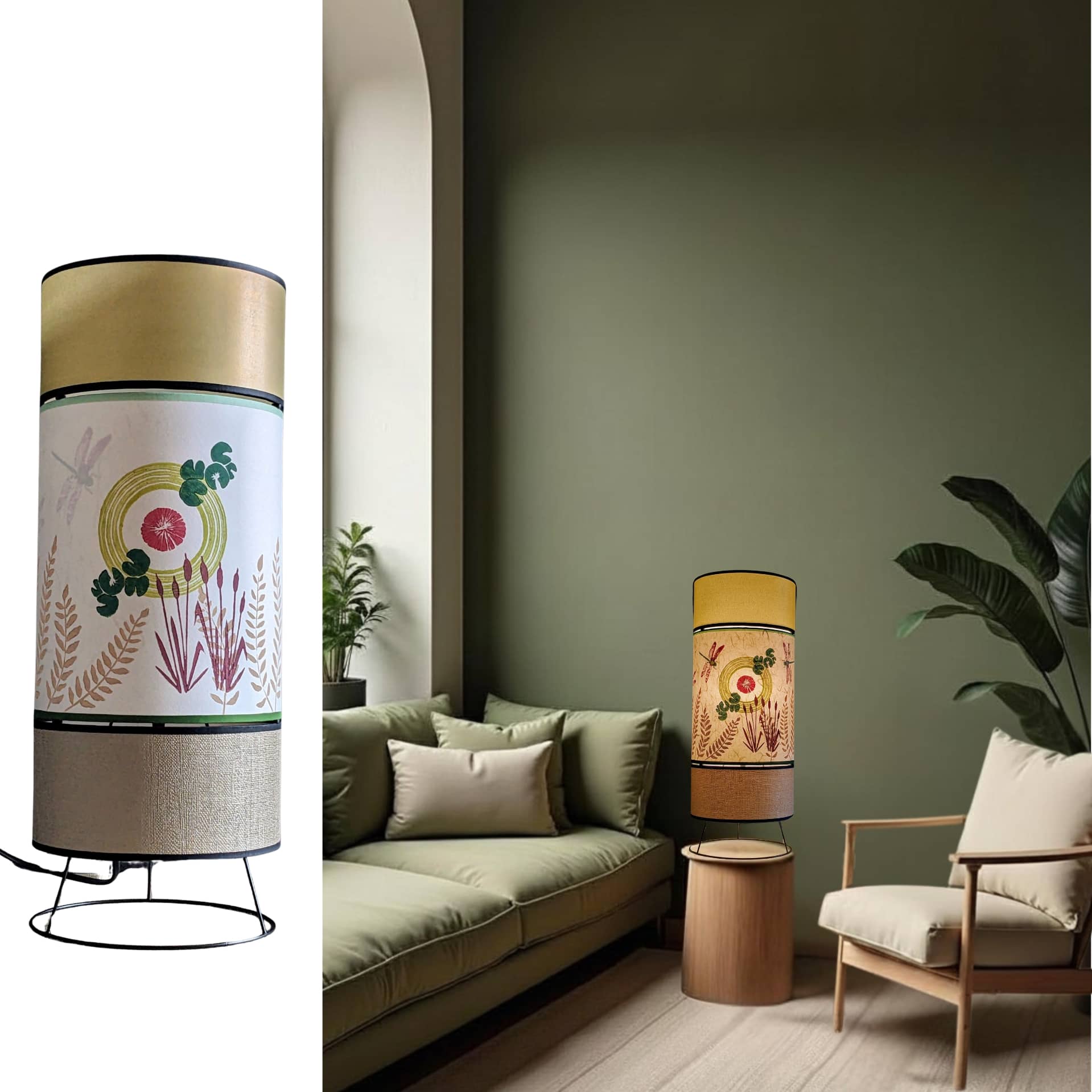 Lampe Kami Collection Nenuphars 003A FLEDERMAUS Luminaires Artisanaux Lampe De Createur Sceno