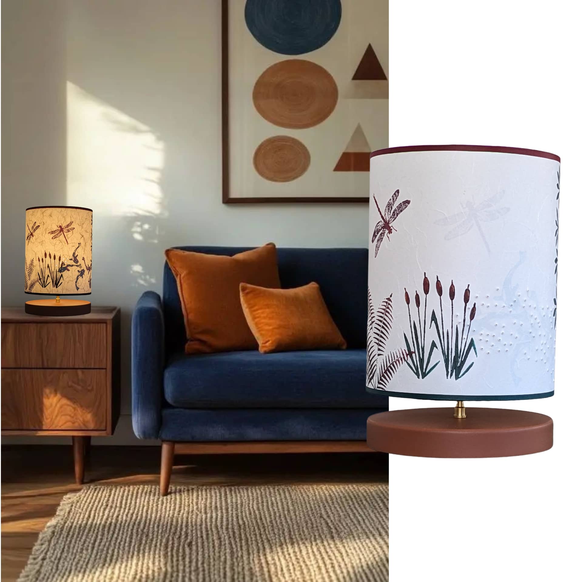 Lampe Urushi Collection Nenuphars 002A FLEDERMAUS Luminaires Artisanaux Lampe De Createur Sceno