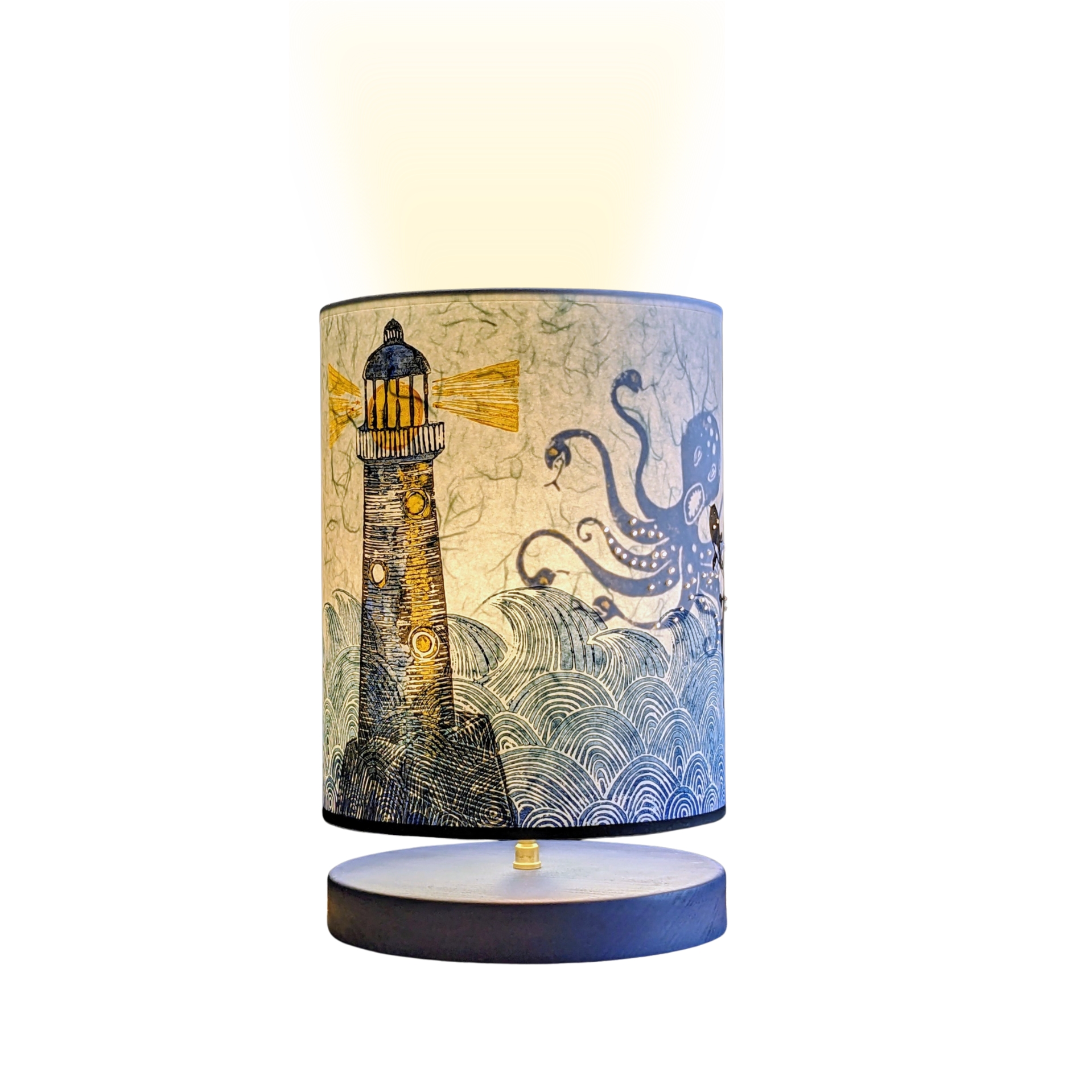 Lampe Urushi Collection Ocean 001C FLEDERMAUS Luminaires Artisanaux Lampe De Createur Allume