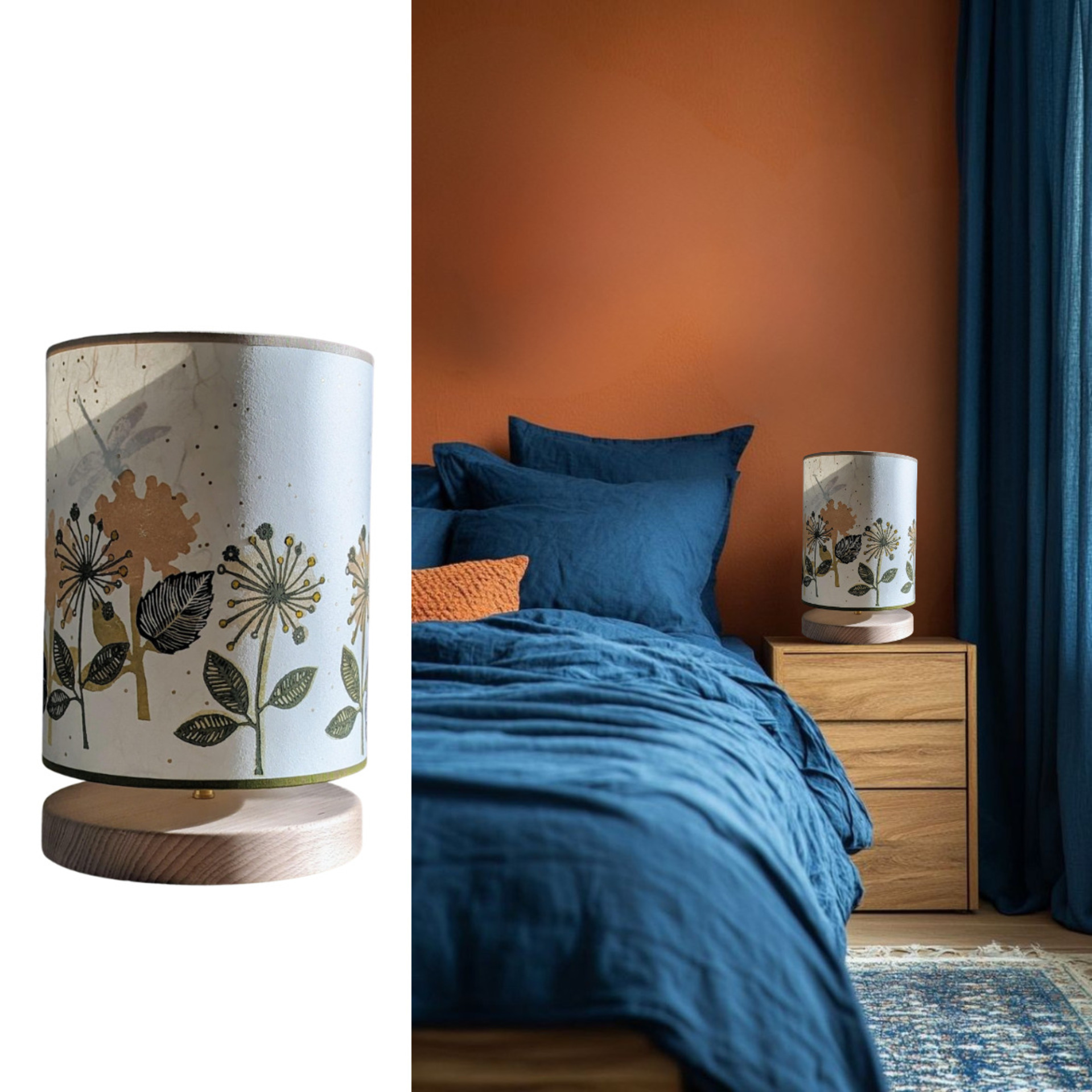 Lampe Urushi Collection Printemps 005A FLEDERMAUS Luminaires Artisanaux Lampe De Createur Sceno