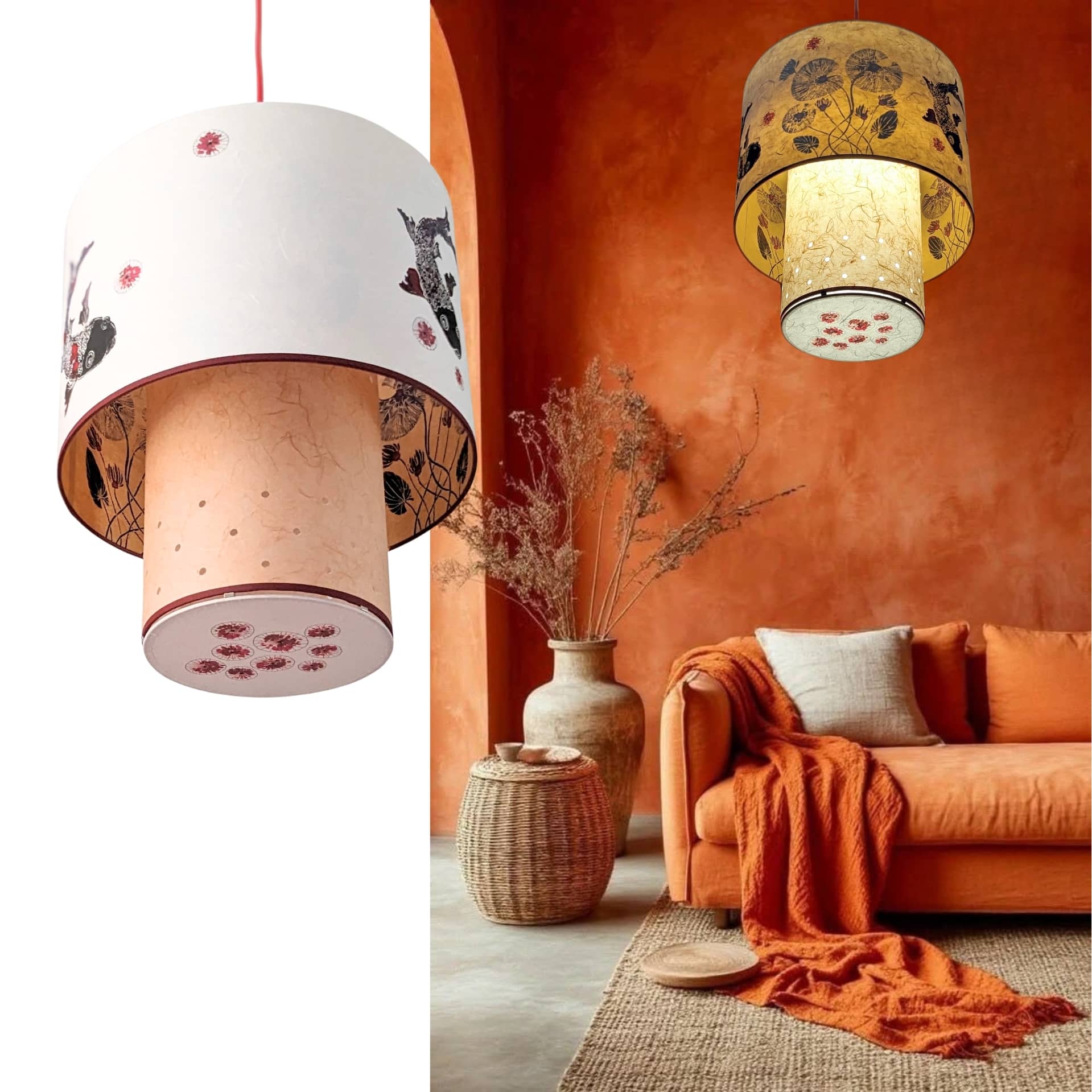 Suspension Constellation Collection Nenuphars 001A FLEDERMAUS Luminaire Artisanal Createur Sceno