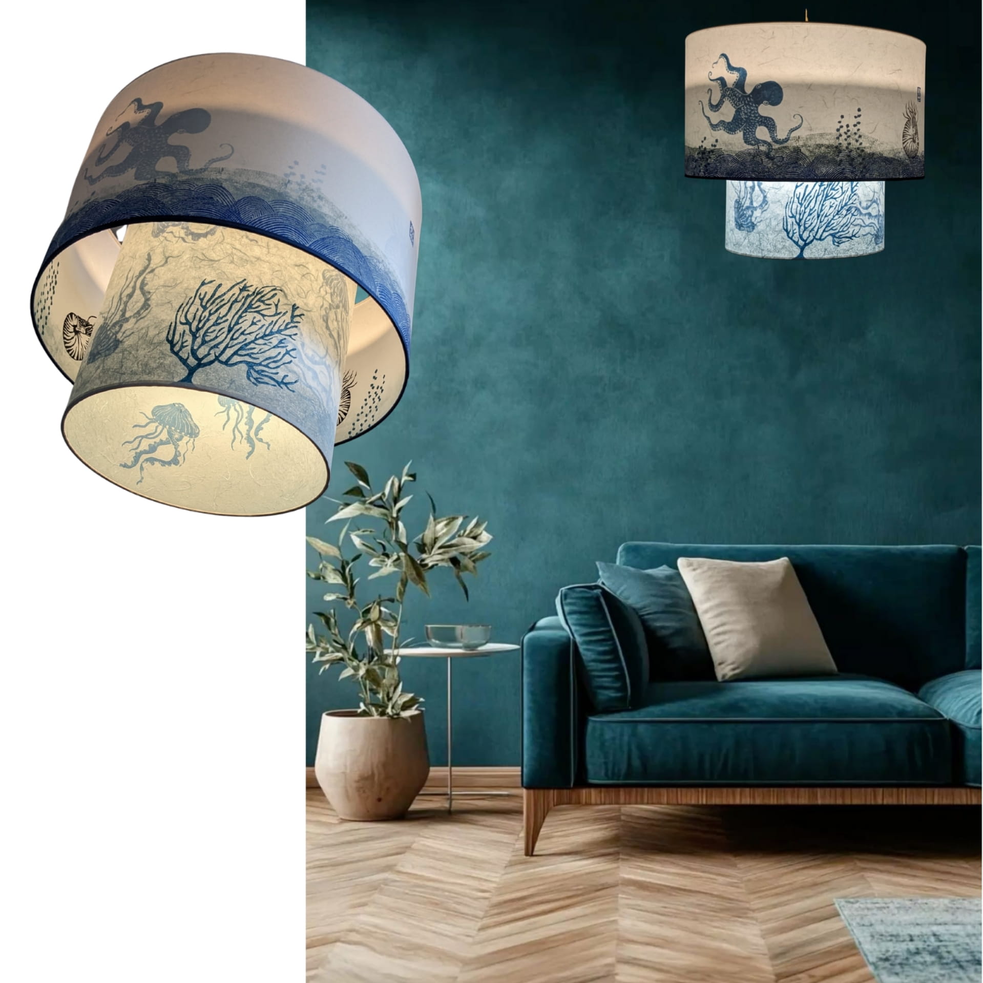 Suspension Constellation Collection Ocean 001A FLEDERMAUS Luminaire Artisanal Createur Sceno