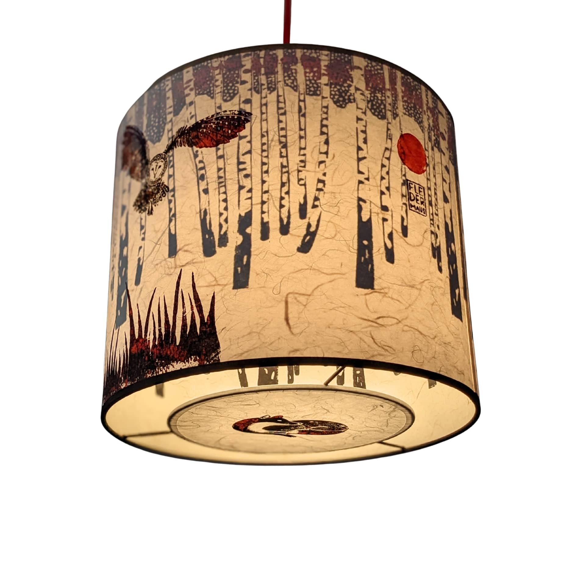 Suspension Planete Collection Forets 001C FLEDERMAUS Luminaire Artisanal Createur Allume