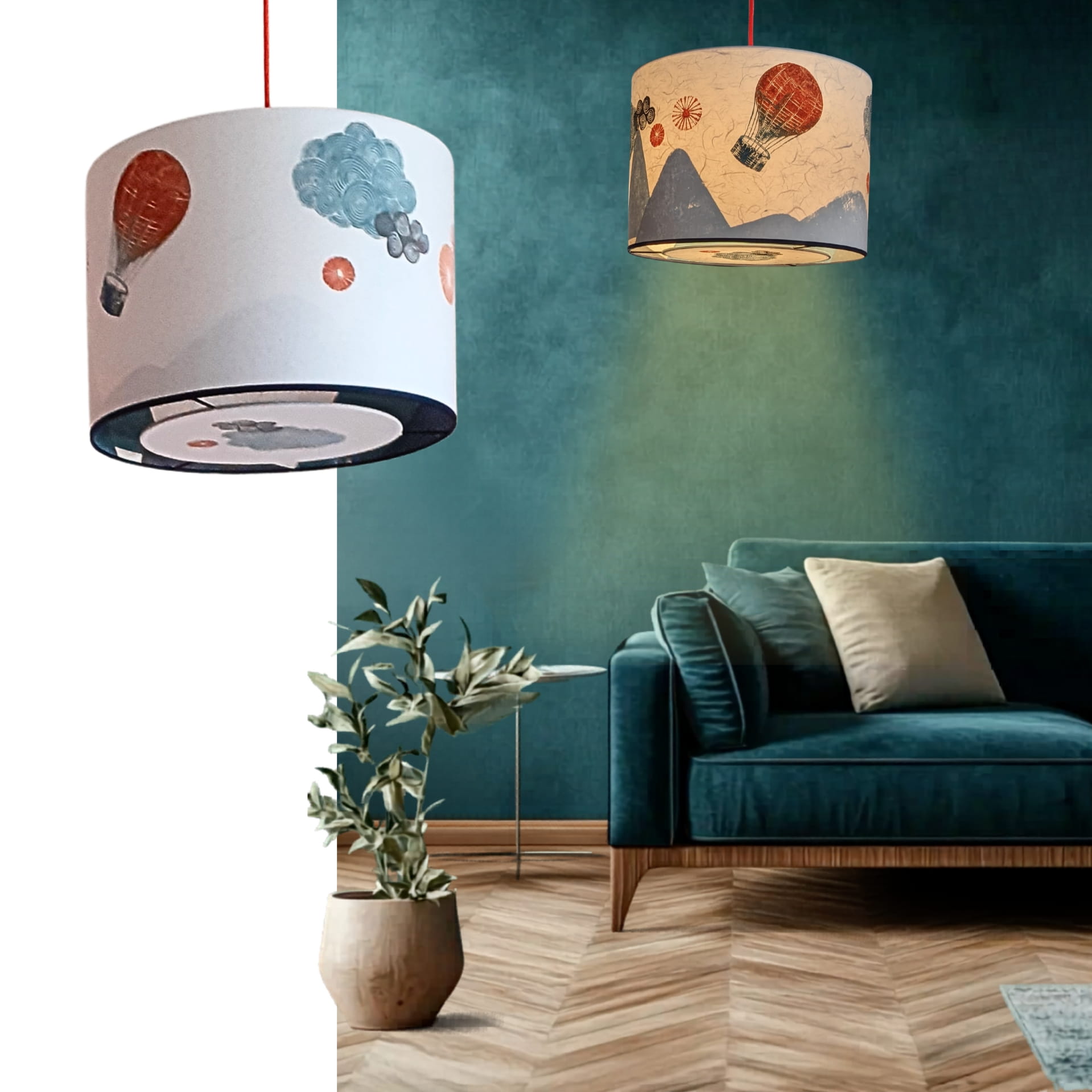 Suspension Planete Collection Voyage 002A FLEDERMAUS Luminaire Artisanal Createur Sceno