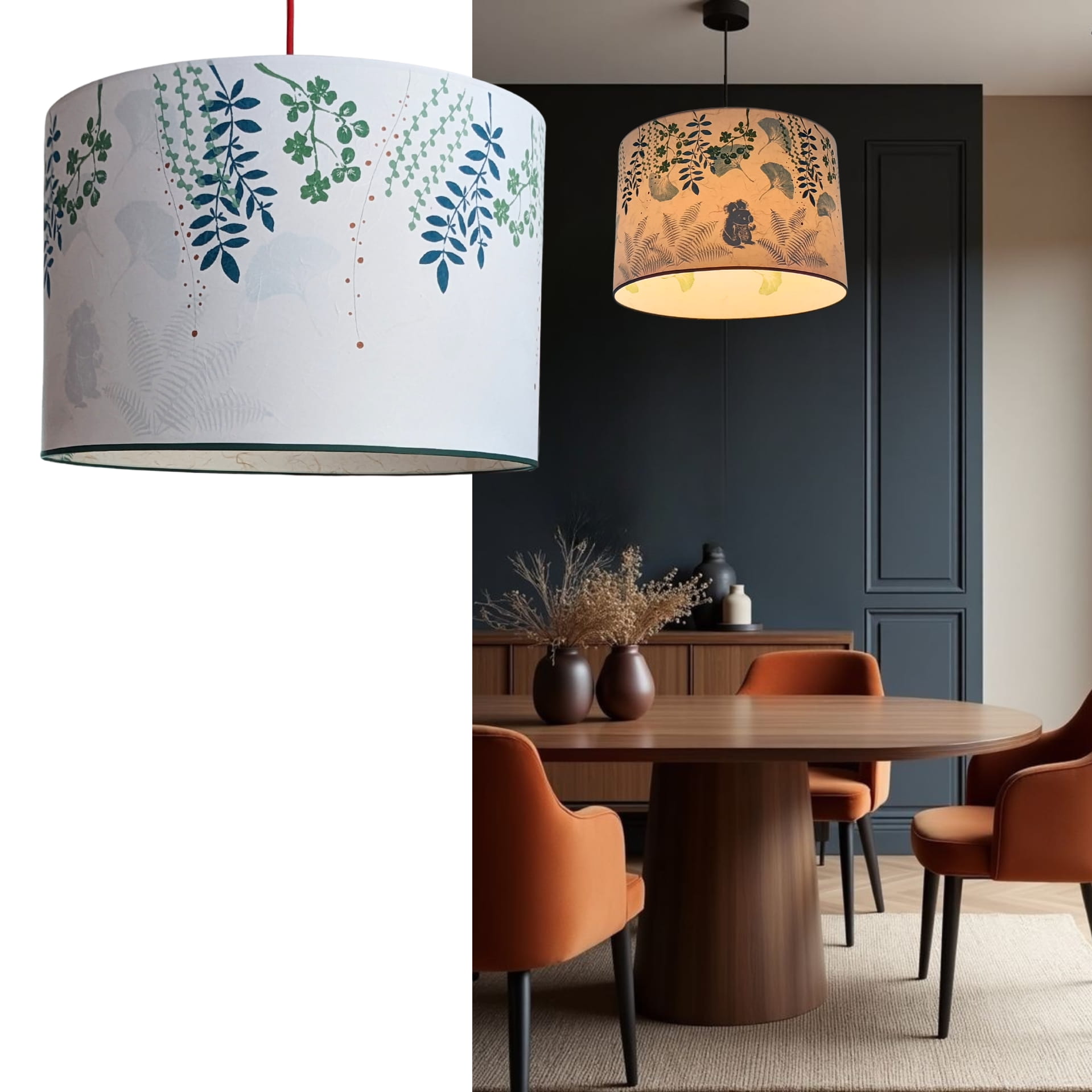 Suspension Simple Collection Printemps 003A FLEDERMAUS Luminaire Artisanal Createur Sceno